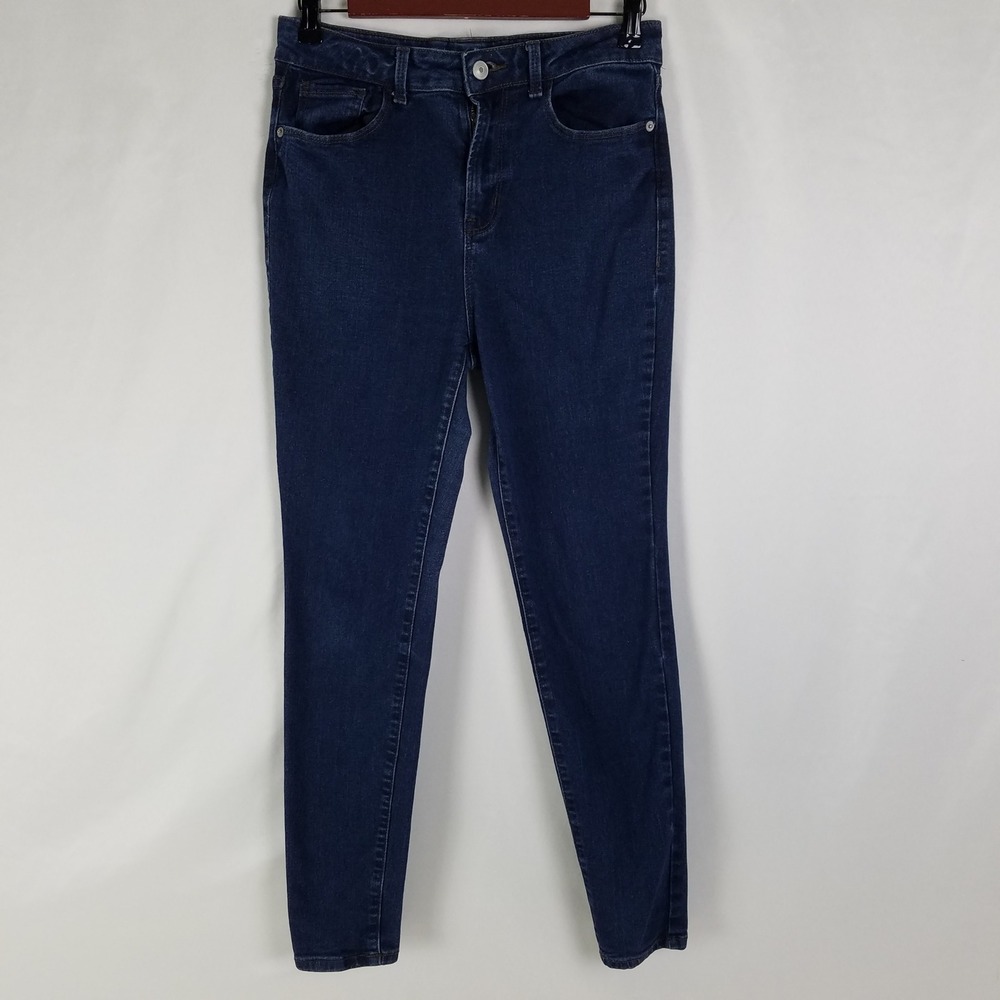 No Boundaries Juniors Size 7 Dark Wash Skinny Jeans High Rise Womens Blue Denim